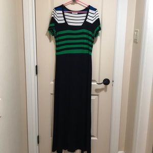 Short sleeve pretty colors long dress